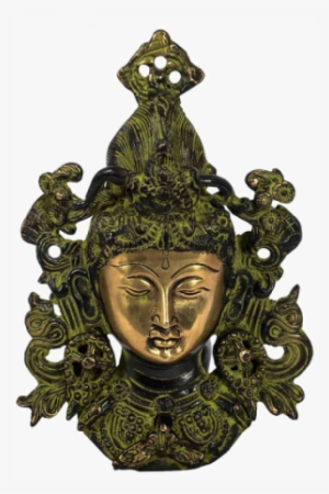 Decorative Tara Buddha Face Brass Wall Hanging - Project 62 Wall Hanging Brass
