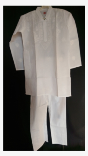 Kia White Cotton Kurta Pajama Set For Kids Age 8 Yrs - White Kurta Pazama Png