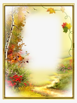 Autumn Flowers Frames Clipart Picture Frames Decorative - Garden Borders And Frames