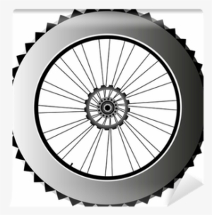 Metal Bike Wheel With Tire And Spokes - Cartoon Dirt Bike Wheel