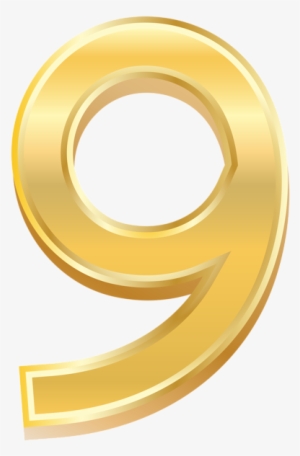 0, - Gold Number 9 Png