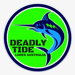 Deadly Tide Lures Australia - Blue Marlin Fish Jumping Square Car Magnet 3" X 3"