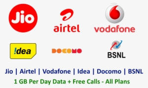 Jio, Airtel, Vodafone, Idea, Bsnl Best Plans 1gb Per - Airtel Vodafone Idea Jio