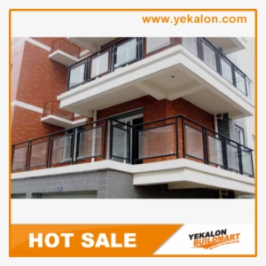 Yekalon New Design Zinc Steel Balcony Glass Handrail - Balcony