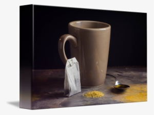 "mug And Spoon Of Honey Behind Raw Sugar - Still Life Photography