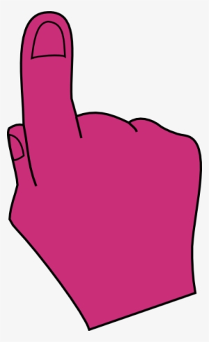 Pointing Finger Pink Clip Art - Pointing Finger Clipart Colored
