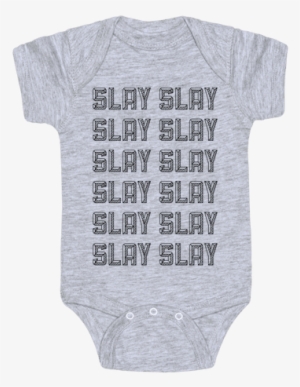 Slay Slay Slay Slay Baby Onesy - Mermaid Baby Quotes