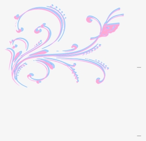 Baby Pink And Blue Floral Svg Clip Arts 600 X 581 Px Transparent PNG ...