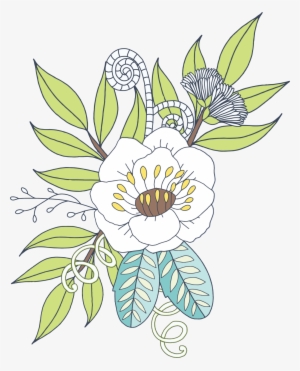 White Flower Floral Png Transparent - White