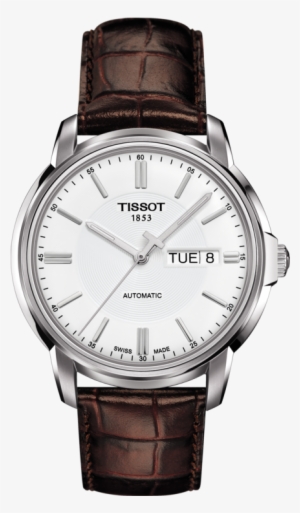 Tissot Automatics Iii Watch With Silver Dial And Brown - Tissot Ballade Powermatic 80 Cosc