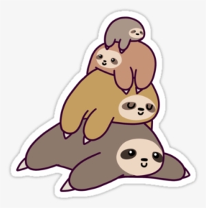 A Cute Design Or Illustration Of An Adorable Stack - Sloth Cartoon