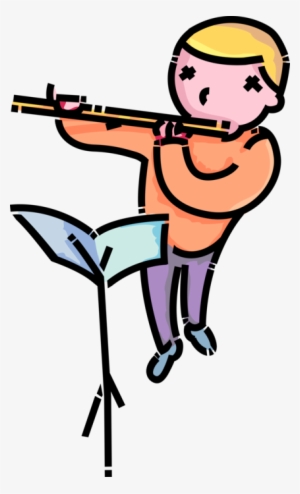 Vector Illustration Of Primary Or Elementary School - Menino Tocando Flauta Png