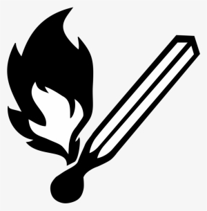 Burning Matchstick Pictogram - Interdiction Feu