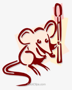 Mouse With A Match Stick Concept Royalty Free Vector - Fairy Tale