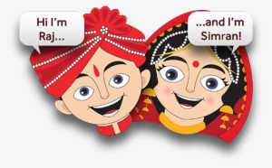 We Are An Exciting And Unique Service Providing Fun - Raj And Simran Cartoon