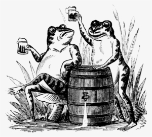 0339 Frogtoast - Cafepress Beer Drinking Frogs Tile Coaster