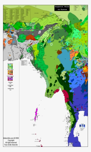 Southern Asia - Language Map Of Southeast Asia