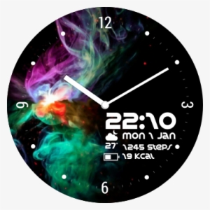 Rainbow Smoke Watch Face Preview