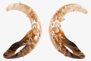 Big Horns Ram Shatter And Melt - Earrings