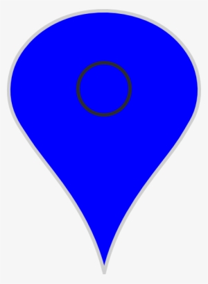 Map Pointer Blu Png - Blue Heart Clipart