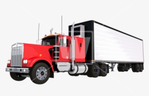 Red Semi Truck Isolated - Industry