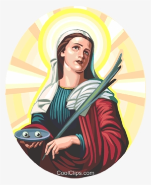 Saint Lucy Royalty Free Vector Clip Art Illustration - Saint Lucy Vector