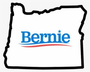Simple Oregon For Bernie Logo - Bernie Sanders White Campaign Button