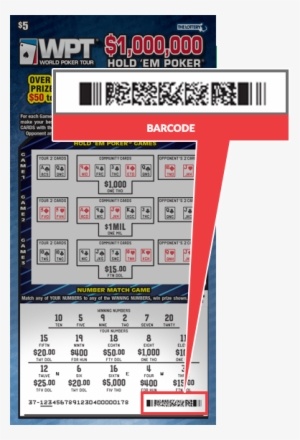 Sample Ticket Showing The Location Of The Wpt® $1,000,000 - Wpt National