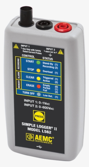 Aemc L562 Two-channel Voltage And Current Simple Logger
