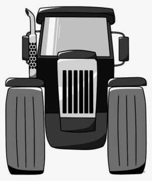 Grey Tractor Transportation Free Black White Clipart - Tractor Cartoon