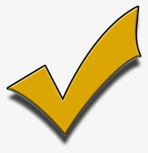 Download Yellow Png Tick Vector Clip Art - Symbol Transparent Background Tick