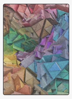 Colorful Abstract 3d Low Poly Geometric Blanket