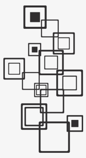 Group Of Squares Interacting With Each Other - Graphic Designer