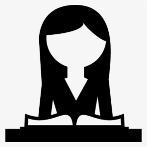 Female Professor Reading A Book - Teacher Icon Png