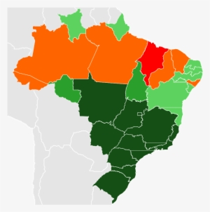Brazilian States By Poverty Incidence - Map Of Poverty In Brazil