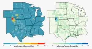 Number Of Tornadoes 1970 2015 And Number Of Days With - Labor Force Participation Rate Map