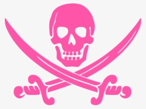 Pink Skull Pirate Crossbones Clip Art Royalty Free - Pirate Clip Art