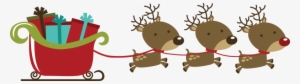 Christmas Reindeer Png - Christmas Reindeers With Sleigh