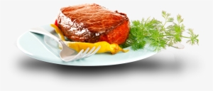 Welcome To Our Website - Meat On Plate Png