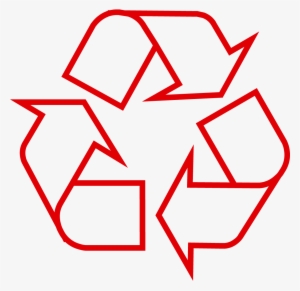 Recycling Symbol Icon Outline Red - Recycling Logo