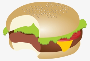 Download Hamburger Cheeseburger Fast Food Veggie Burger - Burger With Bite Png