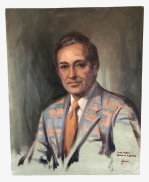 Mid Century Stanley Gordon Oil Portrait - Portrait
