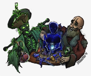 Fairgraves And Weylam Roth Sharing A Drink With A Harbinger - Path Of Exile Fan Art