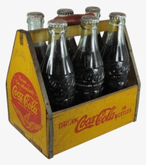 Vintage Coca Cola Bottle Carrier Png - Glass Bottle