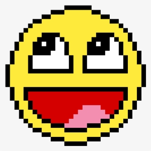 Epic Face Pixel Art Emoji Transparent Png 1200x1200 Free Download On Nicepng - roblox face epic smiley