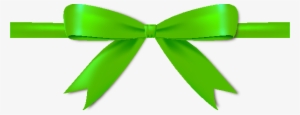 Green Bow Png - Green Ribbon With Bow