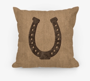 faux burlap horseshoe pillow - faux burlap horseshoe tote bag: funny tote bag from