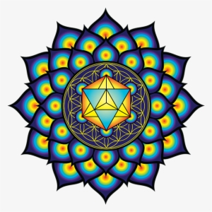 Flower Of Life, Sacred Geometry, Geometric Art, Mandala, - Merkaba Flower Of Life Mandala