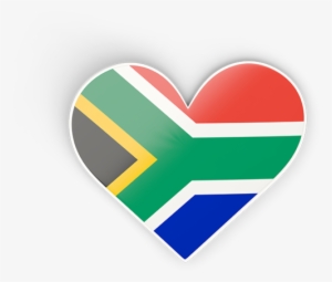 Transparent South African Flag Heart