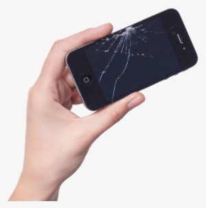 Clickaway Phone Cracked Hand V2 Optimized - Broken Phone Hand Png